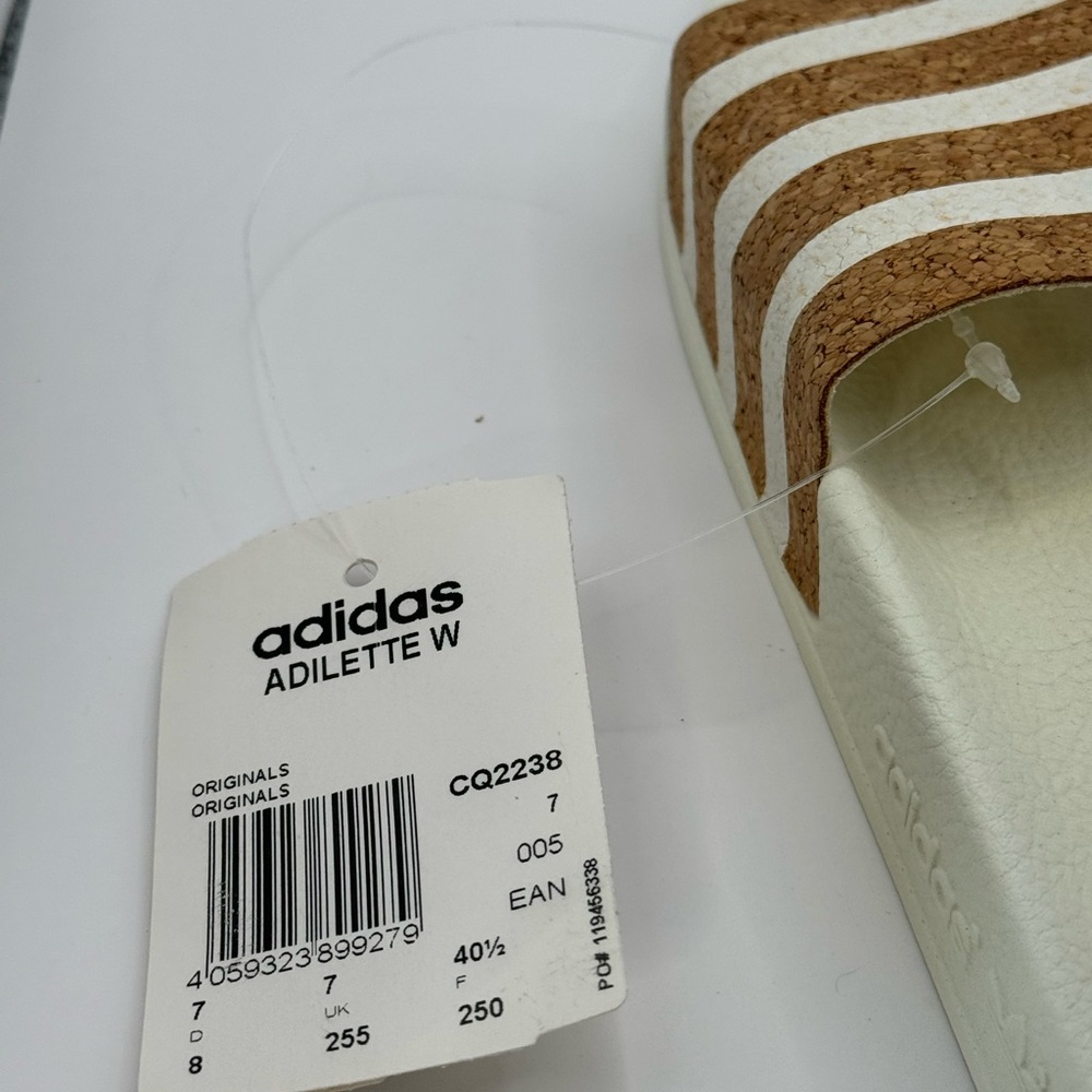 NWT Adidas Adilette Slides 'Cork in Size 8 - Picture 10 of 13
